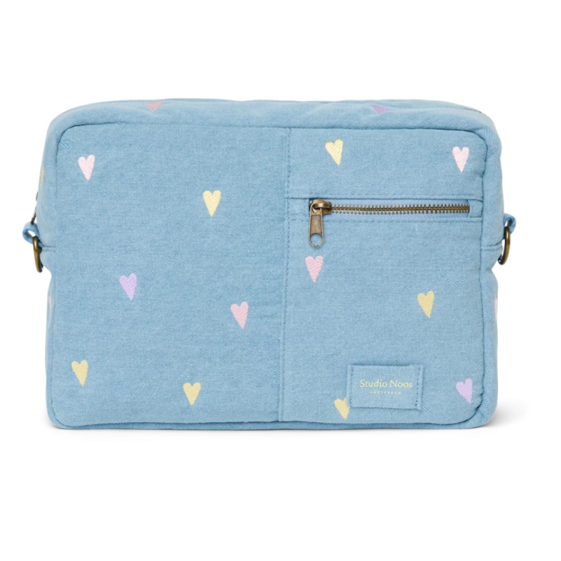 Studio Noos Denim organizér na kočárek Light Blue Hearts