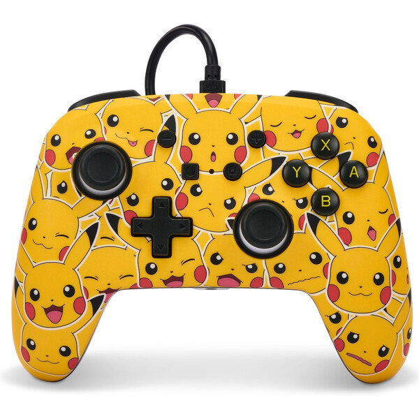 PowerA Enhanced drátový herní ovladač - Pikachu Moods (Switch) Žlutá