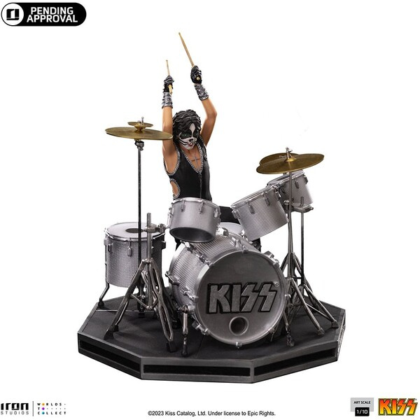 Iron Studios Soška Kiss Art Scale 1/10 Peter Criss Omezená edice 22 cm