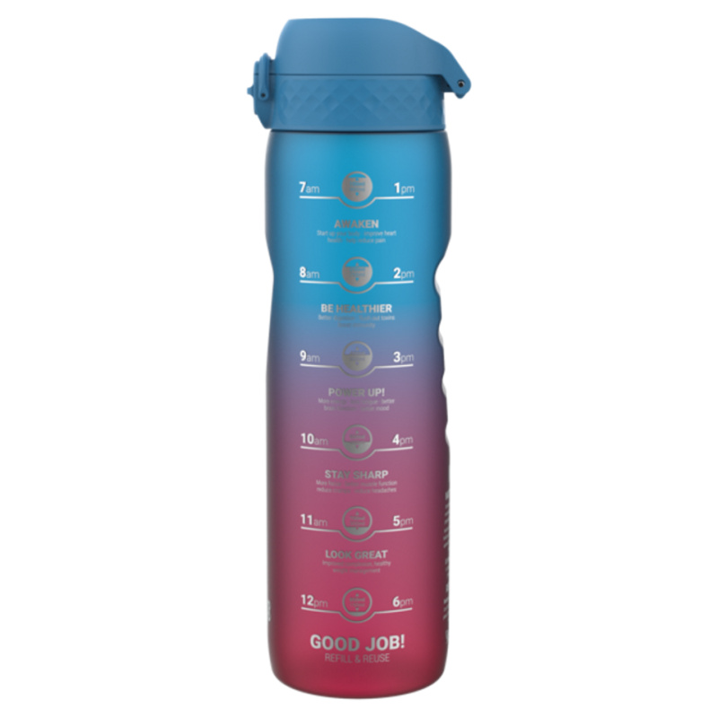Ion8 Leak Proof láhev na vodu velká Motivator Blue & Pink 1000 ml