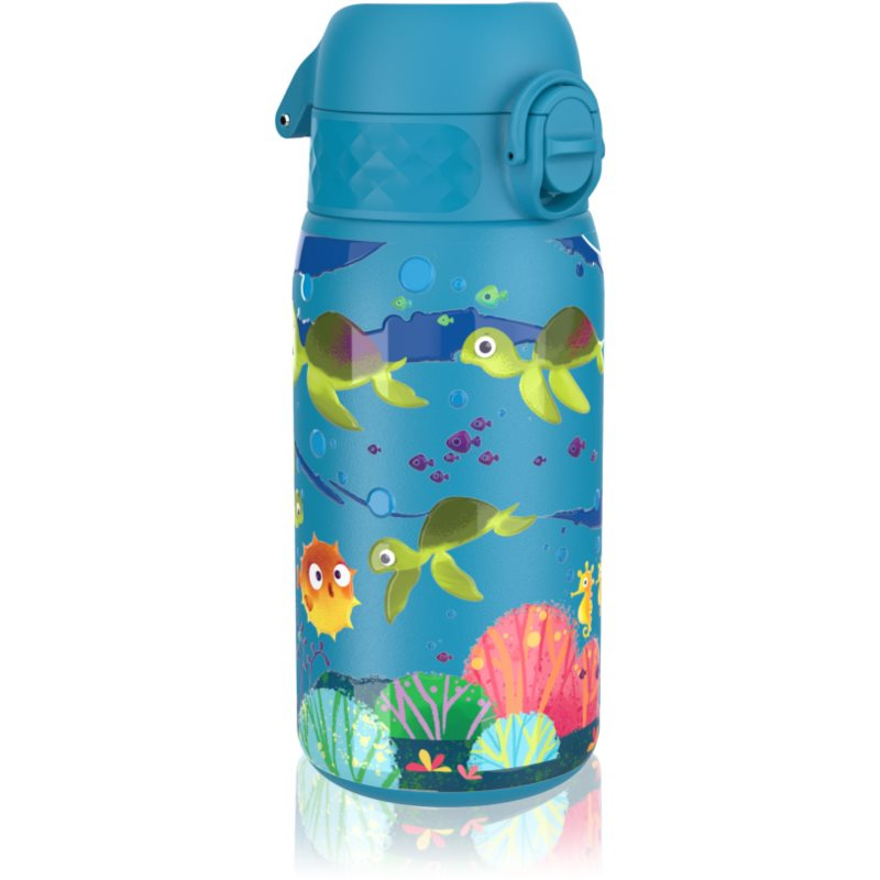 Ion8 Leak Proof nerezová láhev na vodu pro děti Sea Turtles 400 ml