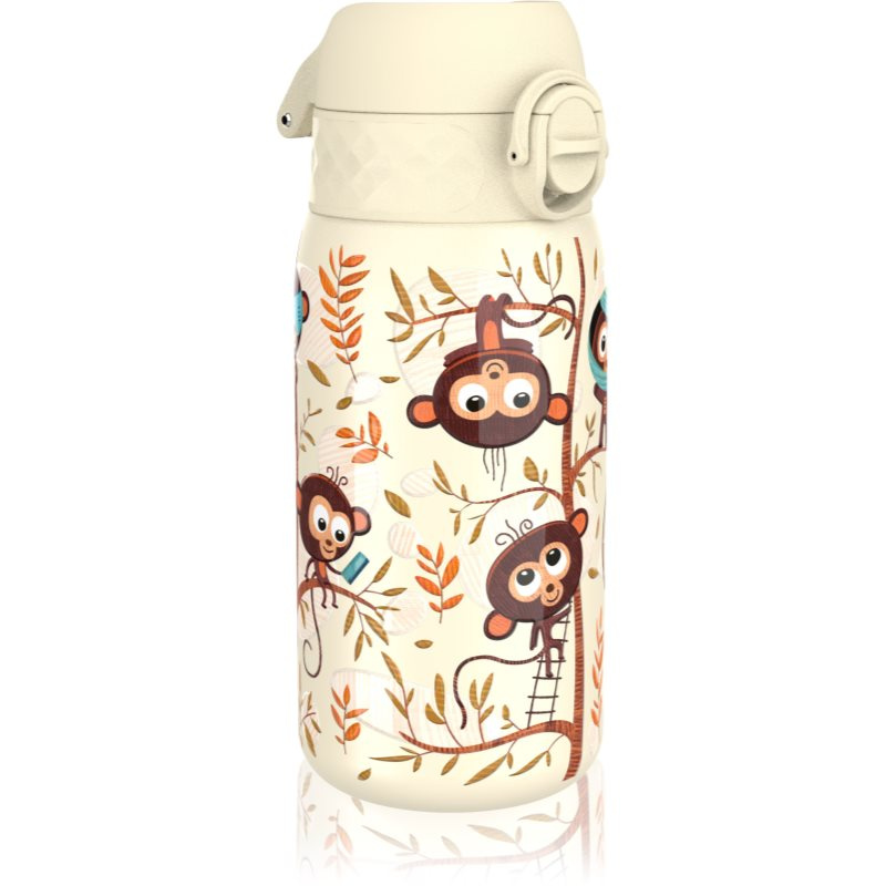 Ion8 Leak Proof nerezová láhev na vodu pro děti Monkeys 400 ml