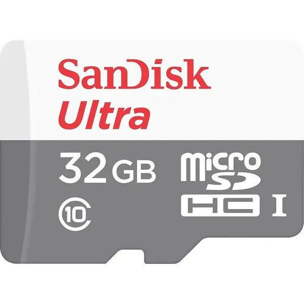 SanDisk MicroSDHC karta 32GB Ultra + adaptér SDSQUNR-032G-GN6TA Šedá