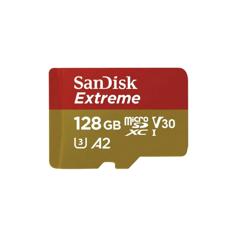 SanDisk micro SDXC karta 128GB Extreme Action Cams and Drones + adaptér SDSQXAA-128G-GN6AA