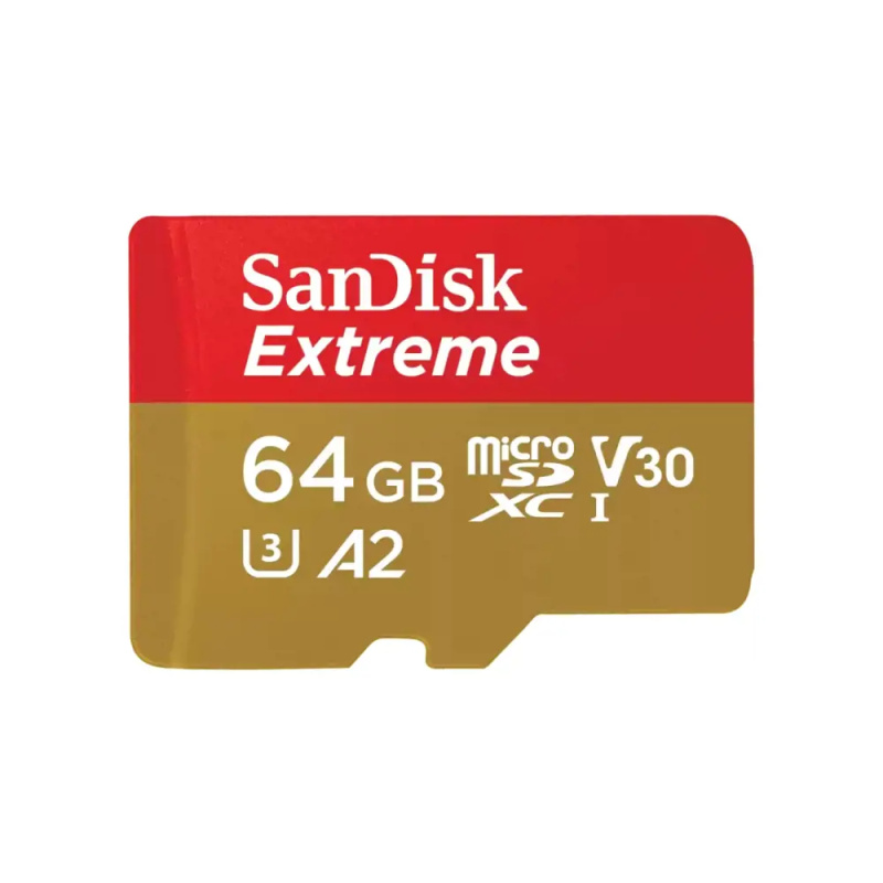 SanDisk micro SDXC karta 64GB Extreme + adaptér SDSQXAH-064G-GN6MA