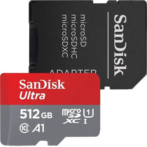 SanDisk MicroSDXC karta 512GB Ultra + adaptér SDSQUNR-512G-GN6TA