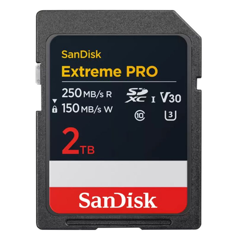 SanDisk SDXC karta 2TB Extreme PRO SDSDXXD-2T00-GN4IN Červená