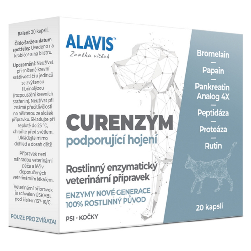 Alavis Enzymoterapie-Curenzym pro psy a kočky 20 cps