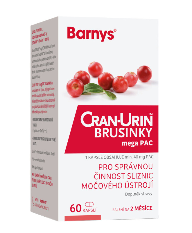 BARNY´S Cran-Urin megaPAC brusinky 60 kapslí