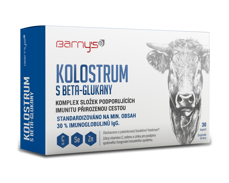 BARNY´S Kolostrum s betaglukany 30 kapslí