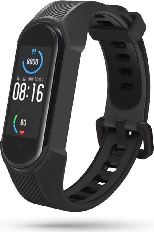 Tech-Protect Řemínek pro Xiaomi Mi Band 5 / 6 - Tech-Protect, Armour Black