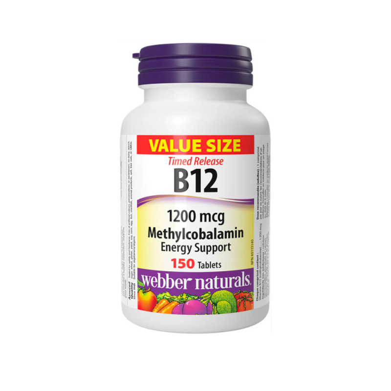 Webber Naturals Vitamin B12 Timed Release 1200 mcg 150 tablet
