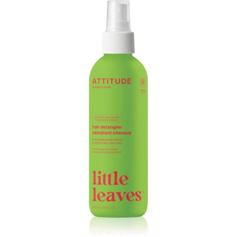 Sprej pro snadné rozčesávání dětských vlásků ATTITUDE Little leaves s vůní melounu a kokosu 240 ml