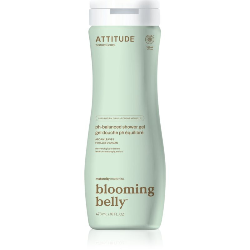 Přírodní tělové mýdlo  ATTITUDE Blooming Belly nejen pro těhotné s arganem 473 ml