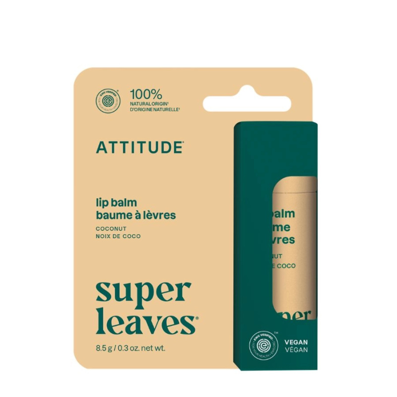 Přírodní balzám na rty ATTITUDE Leaves bar - s vůní kokosu 8,5 g