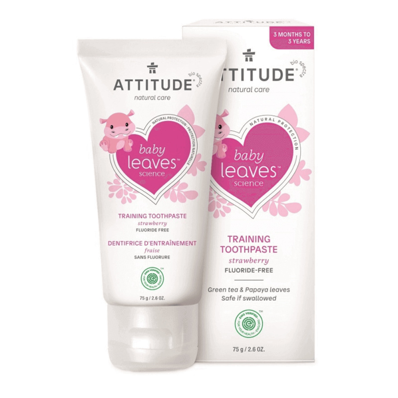 Dětská zubní pasta ATTITUDE Baby leaves s příchutí jahody 75 g
