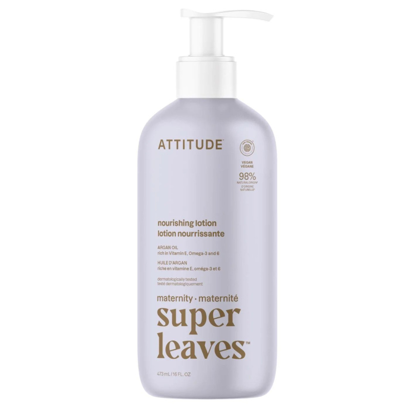 Přírodní vyživující tělové mléko  ATTITUDE Blooming Belly nejen pro těhotné s arganem 473 ml