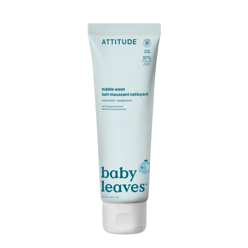 ATTITUDE Baby Leaves Dětská pěna do koupele Good Night 240 ml