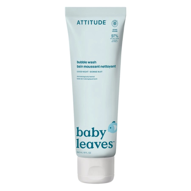 ATTITUDE Baby Leaves Dětská pěna do koupele Good Night 240 ml