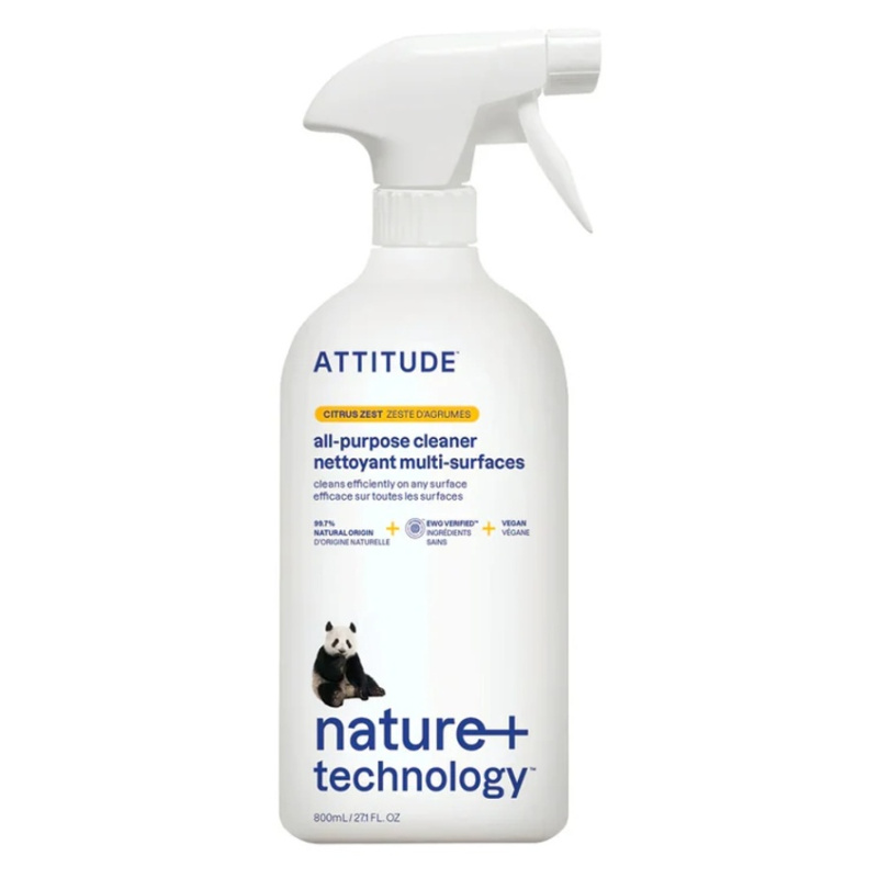 Univerzální čistící prostředek ATTITUDE s vůní citronové kůry s rozprašovačem 800 ml