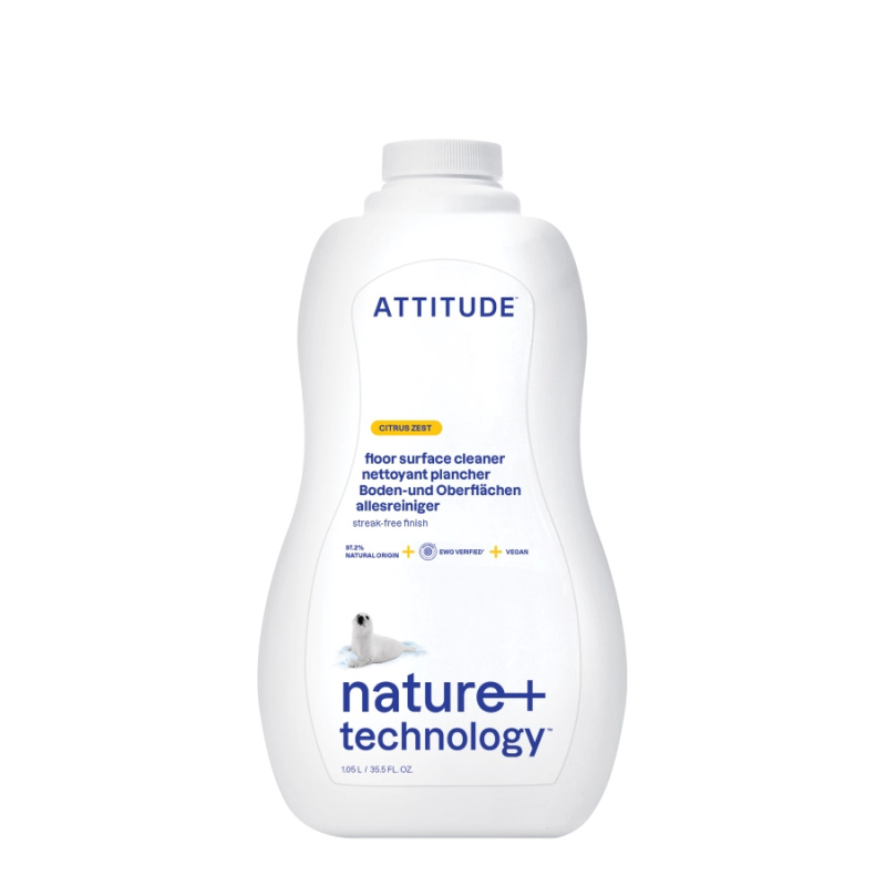 Čistící prostředek na podlahy a dřevo ATTITUDE s vůní citronové kůry 1050 ml