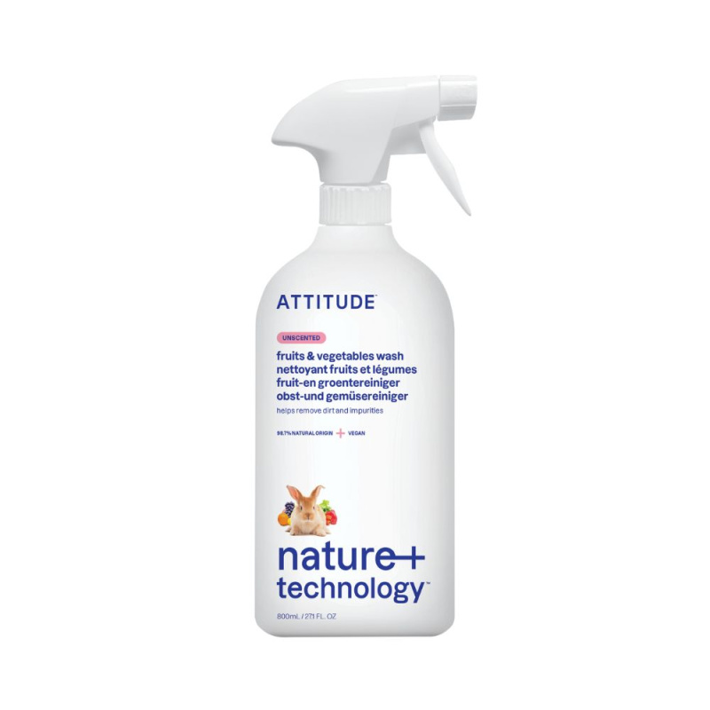 Čistič na ovoce a zeleninu ATTITUDE 800 ml