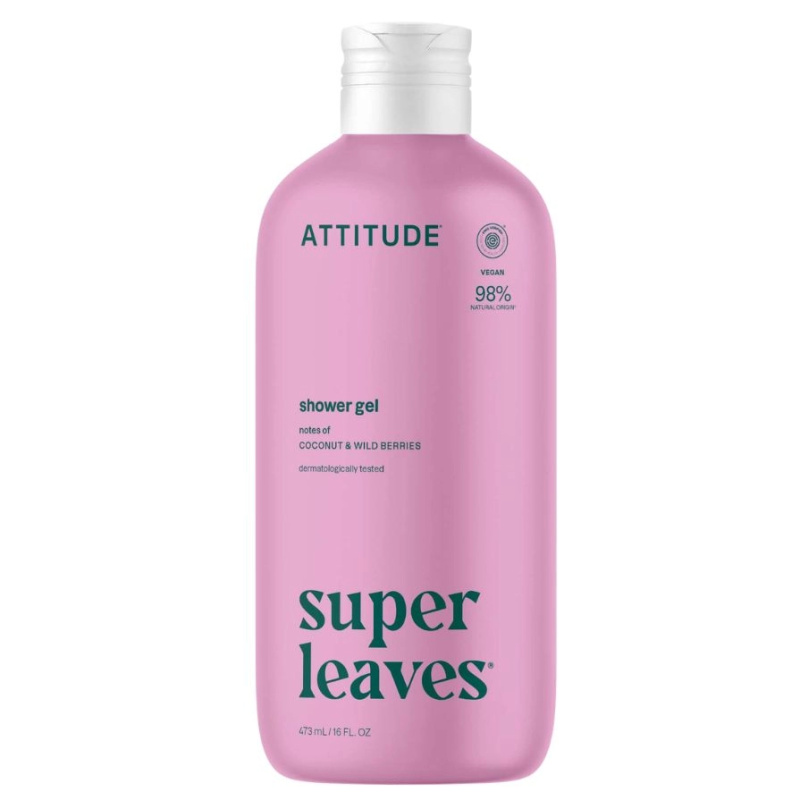 Attitude Sprchový gel Super Leaves Kokos a lesní plody 473 ml
