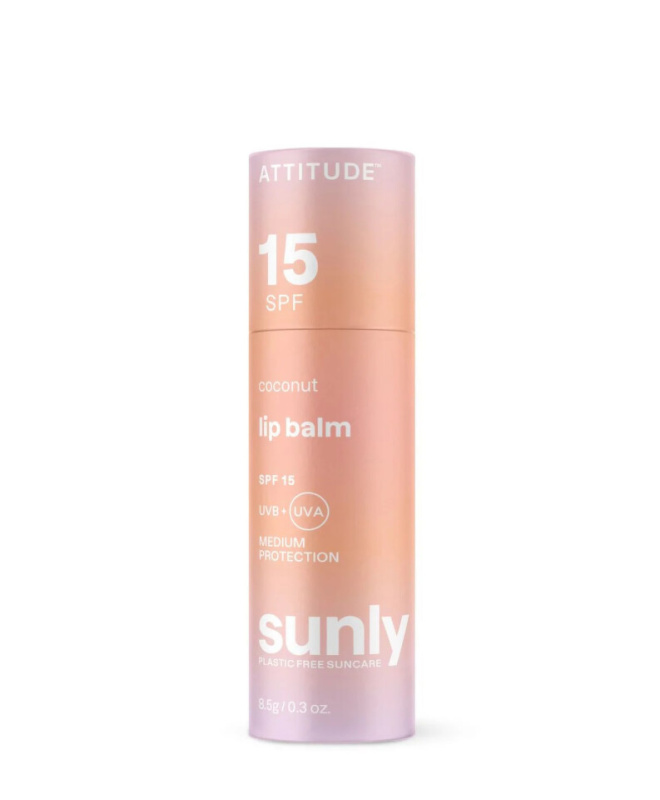 Attitude Sunly Lip Balm ochranný balzám na rty SPF 15 Coconut 8,5 g
