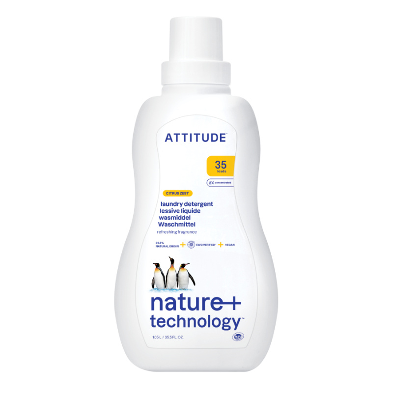 Prací gel ATTITUDE s vůní citronové kůry 1050 ml (35 pracích dávek)