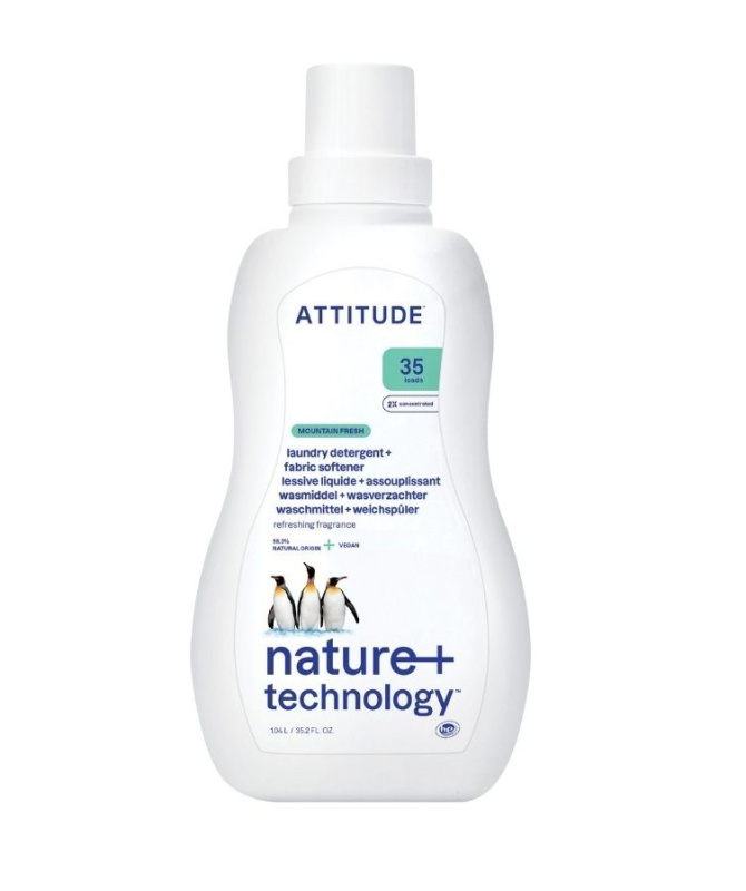 Prací gel a aviváž (2 v 1)  ATTITUDE s vůní Mountain Essentials 1050 ml (35 dávek)