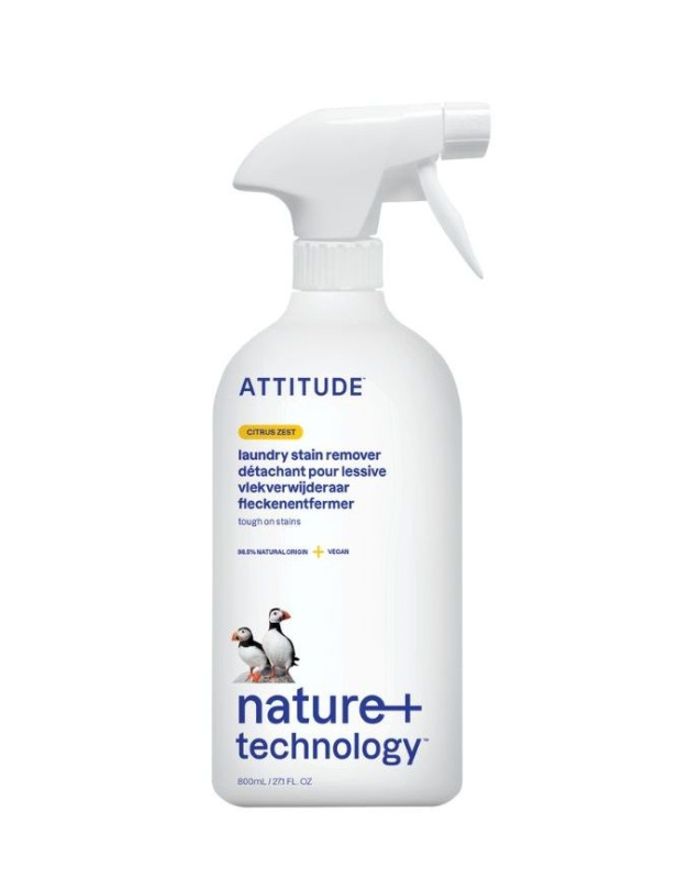Odstraňovač skvrn s vůní citrónové kůry s rozprašovačem ATTITUDE 800 ml