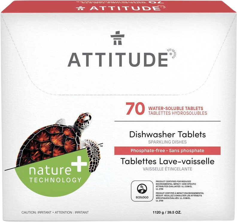 Tablety do myčky ATTITUDE bez fosfátů - ekonomické balení, 70 ks