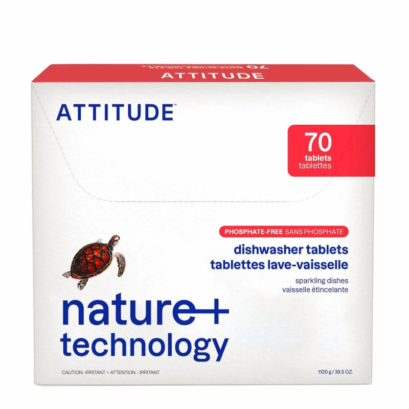 Tablety do myčky ATTITUDE bez fosfátů - ekonomické balení, 70 ks
