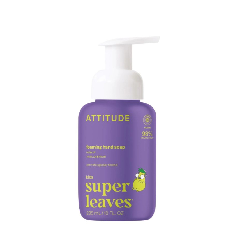 Dětské pěnivé mýdlo na ruce ATTITUDE Little leaves s vůní vanilky a hrušky 295 ml