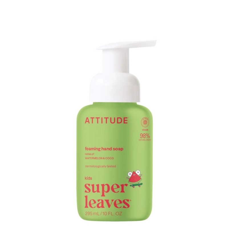 Dětské pěnivé mýdlo na ruce ATTITUDE Little leaves s vůní melounu a kokosu 295 ml