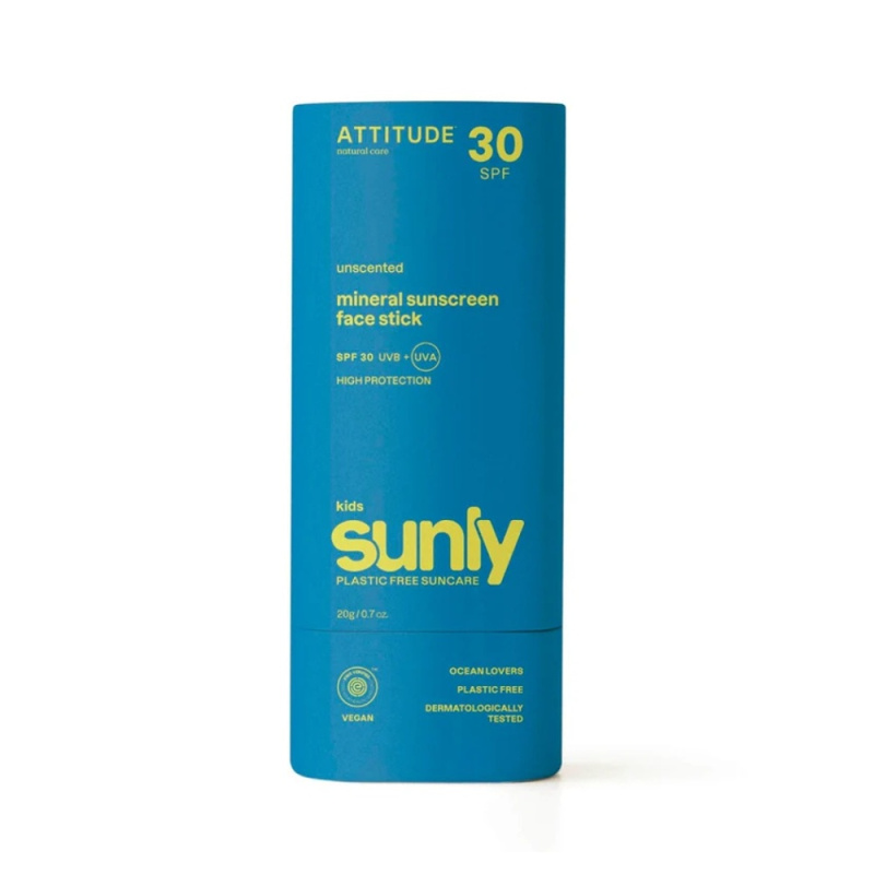 Attitude Sunly Kids Face stick minerální krém na opalování v tyčince pro děti SPF 30 20 g
