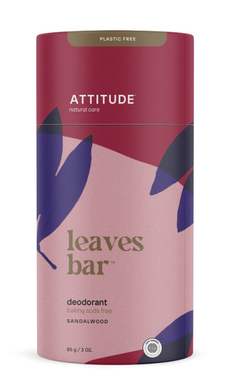 ATTITUDE Leaves bar Přírodní tuhý deodorant s vůní santalového dřeva, 85g