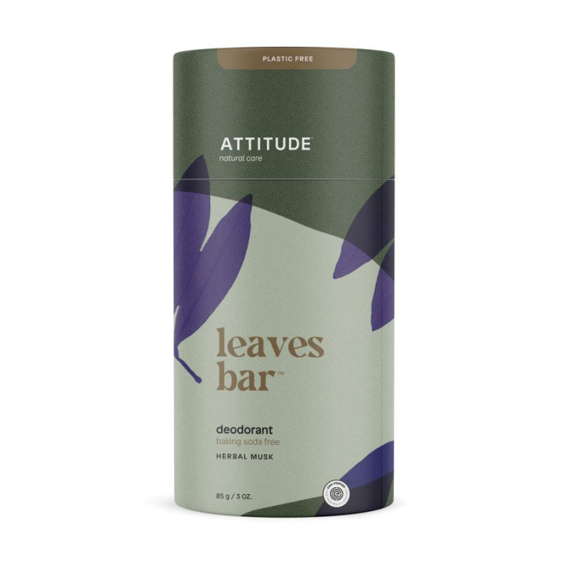 ATTITUDE Leaves bar Přírodní tuhý deodorant s vůní bylinek, 85g