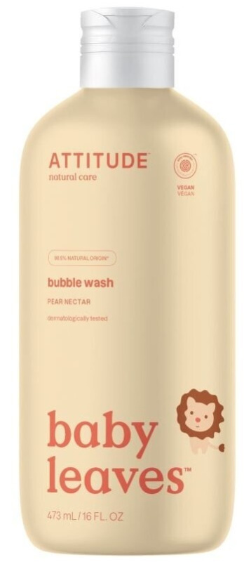 Dětská pěna do koupele ATTITUDE Baby leaves s vůní hruškové šťávy 473 ml