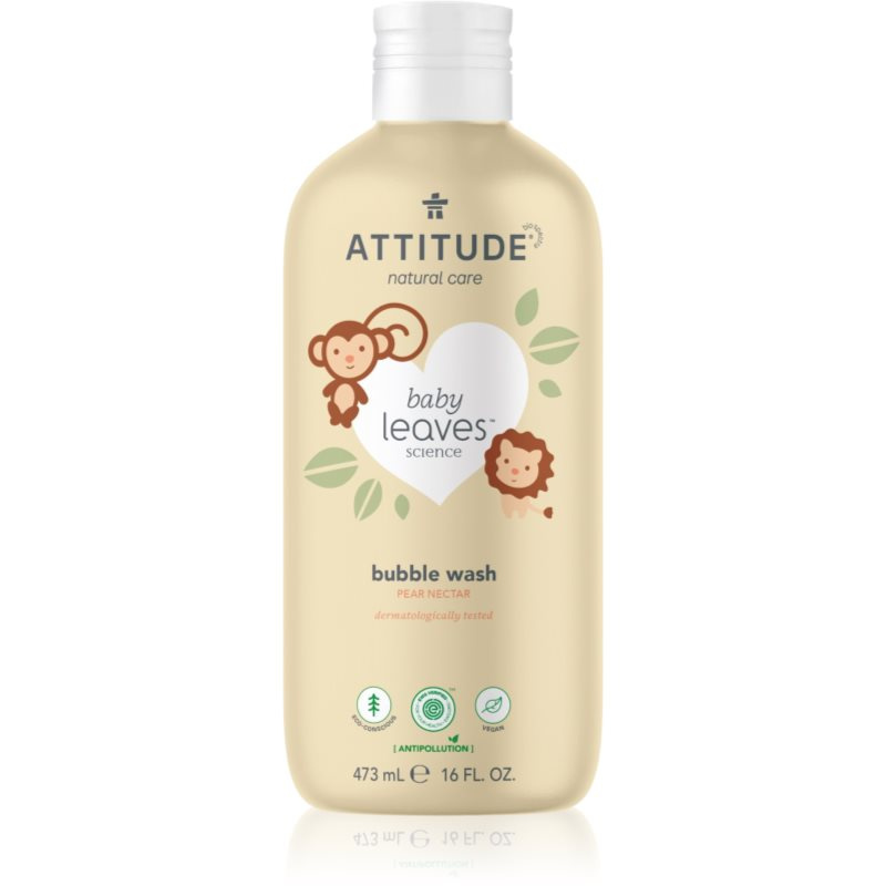 Dětská pěna do koupele ATTITUDE Baby leaves s vůní hruškové šťávy 473 ml