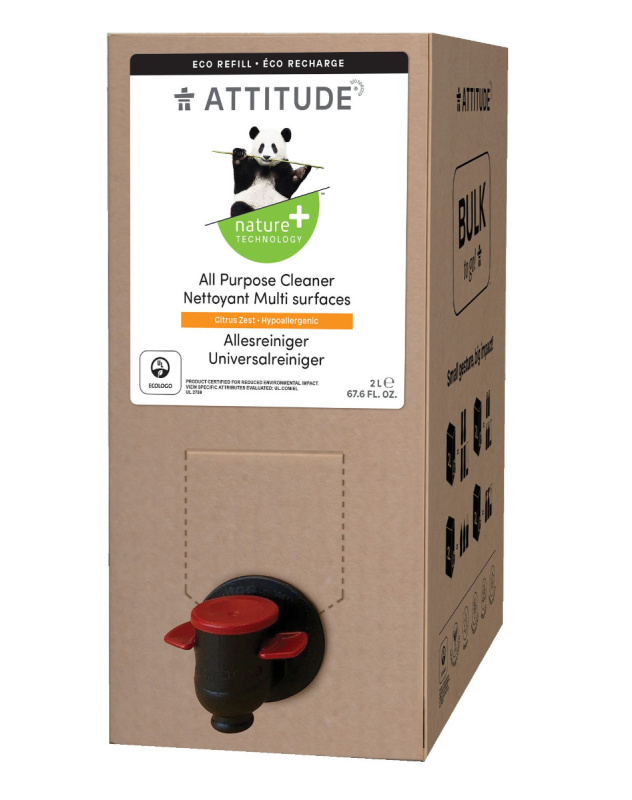 Univerzální čistič ATTITUDE s vůní citronové kůry - náhradní kanystr 2 l