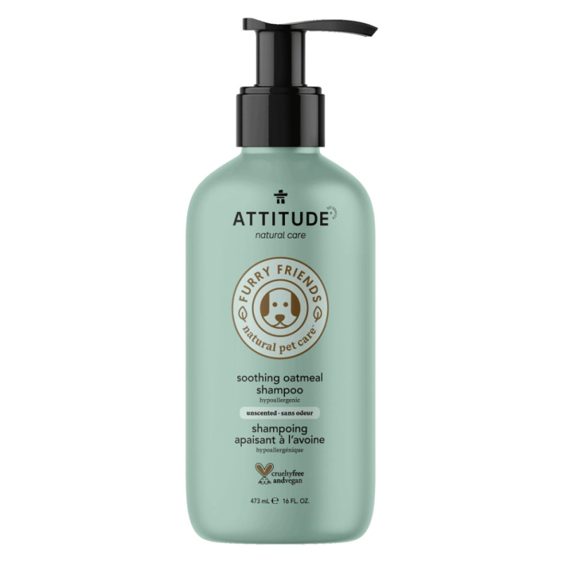 Přírodní zklidňující šampon ATTITUDE Furry Friends pro zvířecí mazlíčky - s ovsem 473 ml