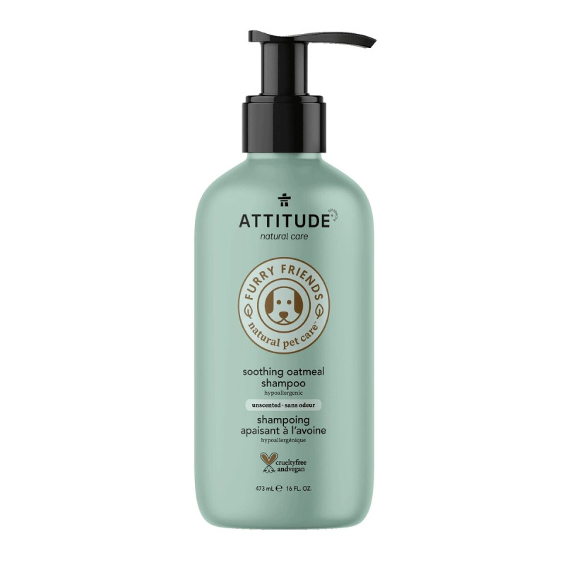 Přírodní zklidňující šampon ATTITUDE Furry Friends pro zvířecí mazlíčky - s ovsem 473 ml