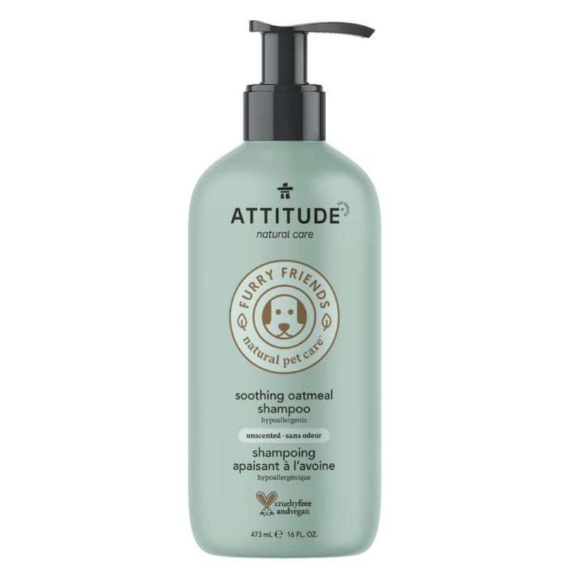 Přírodní zklidňující šampon ATTITUDE Furry Friends pro zvířecí mazlíčky - s ovsem 473 ml
