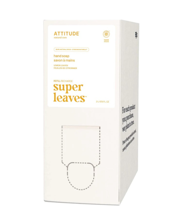 Přírodní mýdlo na ruce ATTITUDE Super leaves s detoxikačním účinkem - citrusové listy  - náhradní kanystr 2 l