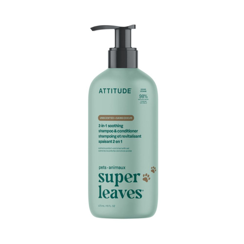 ATTITUDE Super Leaves Pets Šampon a kondicionér zklidňující 473 ml