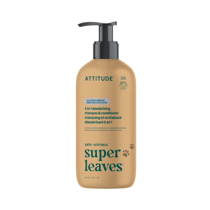 ATTITUDE Super Leaves Pets Šampon a kondicionér proti zápachu 473 ml