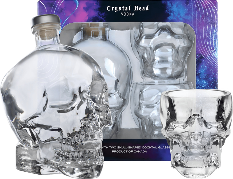 Crystal Head + 2 skleničky 40% 0,7l (darčekové balenie)
