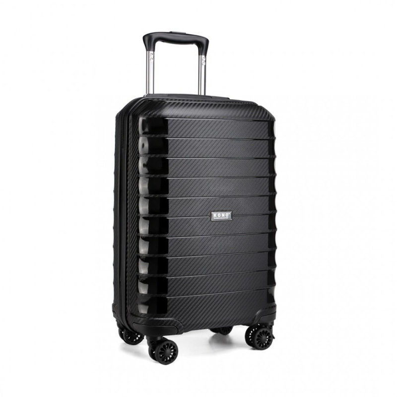 Kono Classic 3 Kufr spinner 55cm Černý USB Polypropylen 32L