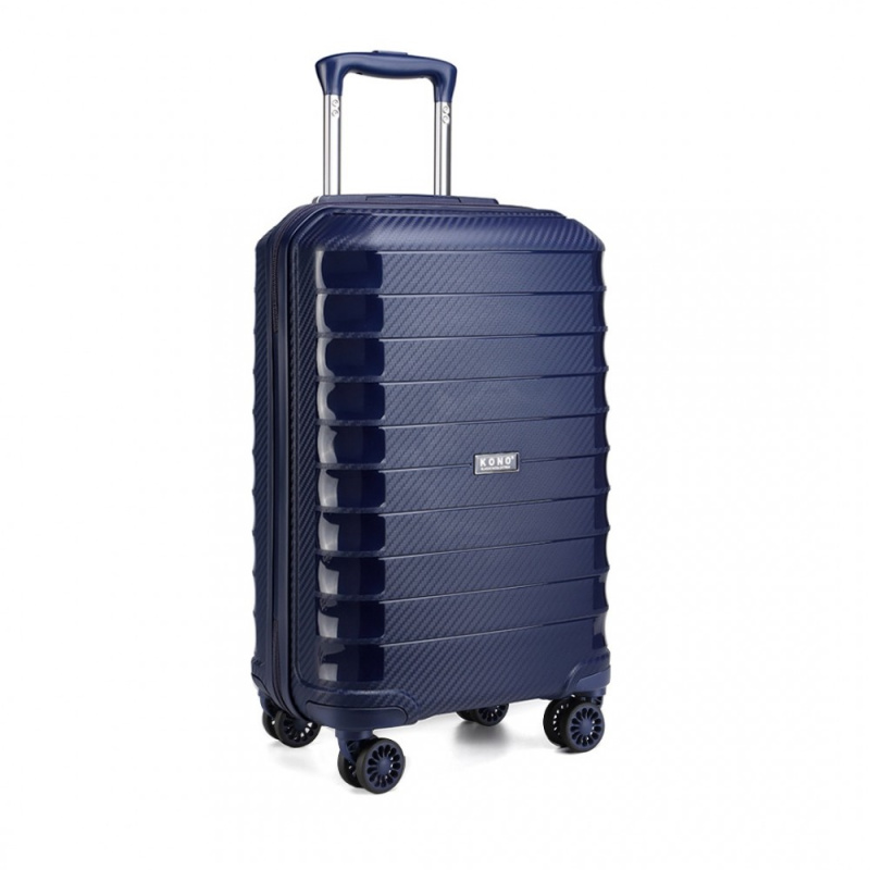 Kono Classic 3 Kufr spinner 55cm Tmavě modrá USB Polypropylen 32L